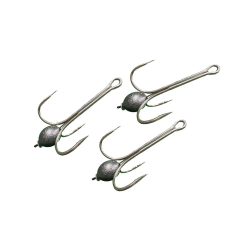 3 PACK 12/0 - FORGED - Barbless - 2x STRONG - Bottom Weighted - FULL OPEN BITE - Snatch Hooks - EXTRA STRONG - SUPER SHARP - DURATIN PLATED