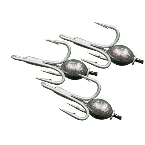 3 PACK - 6/0 - 5x STRONG - Bottom Weighted FULL OPEN BITE Snatch Hooks EXTRA STRONG - SUPER SHARP - DURATIN PLATED
