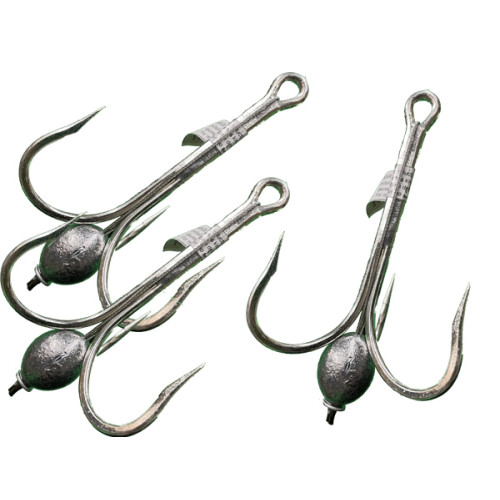 3 PACK 14/0 - Barbless - FORGED - 2x STRONG - Bottom Weighted - FULL OPEN BITE - Snatch Hooks - EXTRA STRONG - SUPER SHARP - DURATIN PLATED